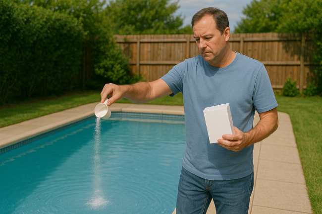 bicarbonate de soude dans une piscine