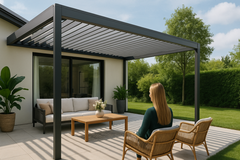 soleil sur la terrasse