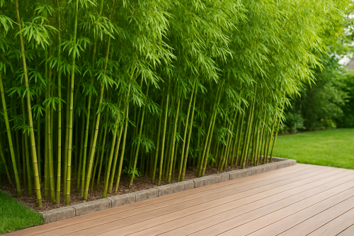 bambous proches d'une terrasse
