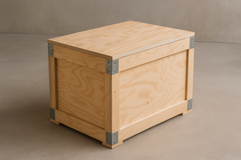 caisse en bois contreplaquée