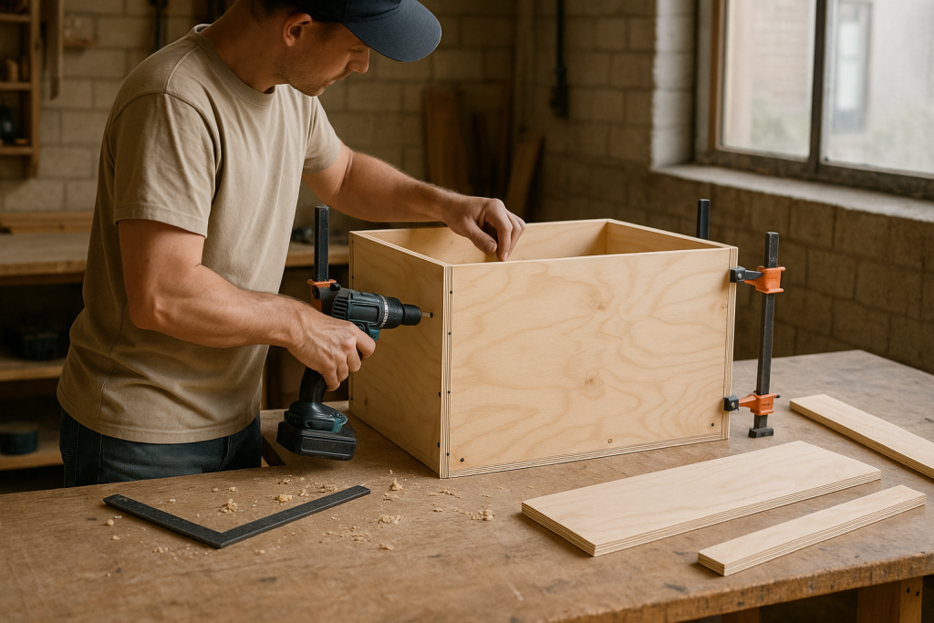 fabrication d'une caisse en bois