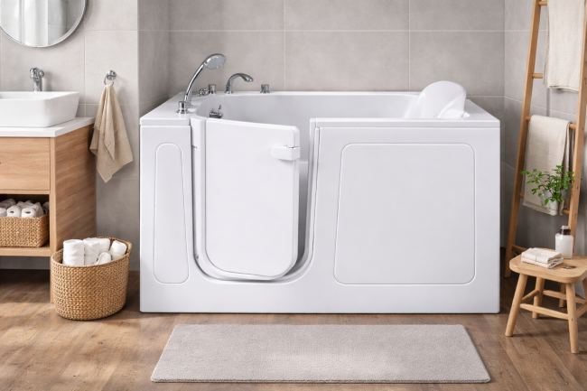 baignoire à porte
