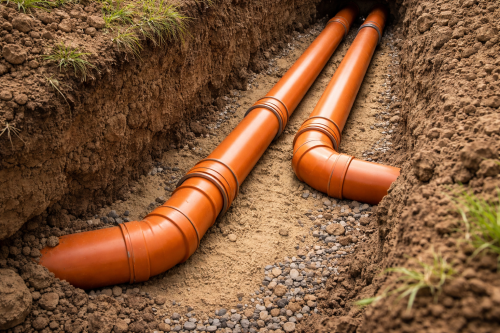 tuyaux PVC enterrés