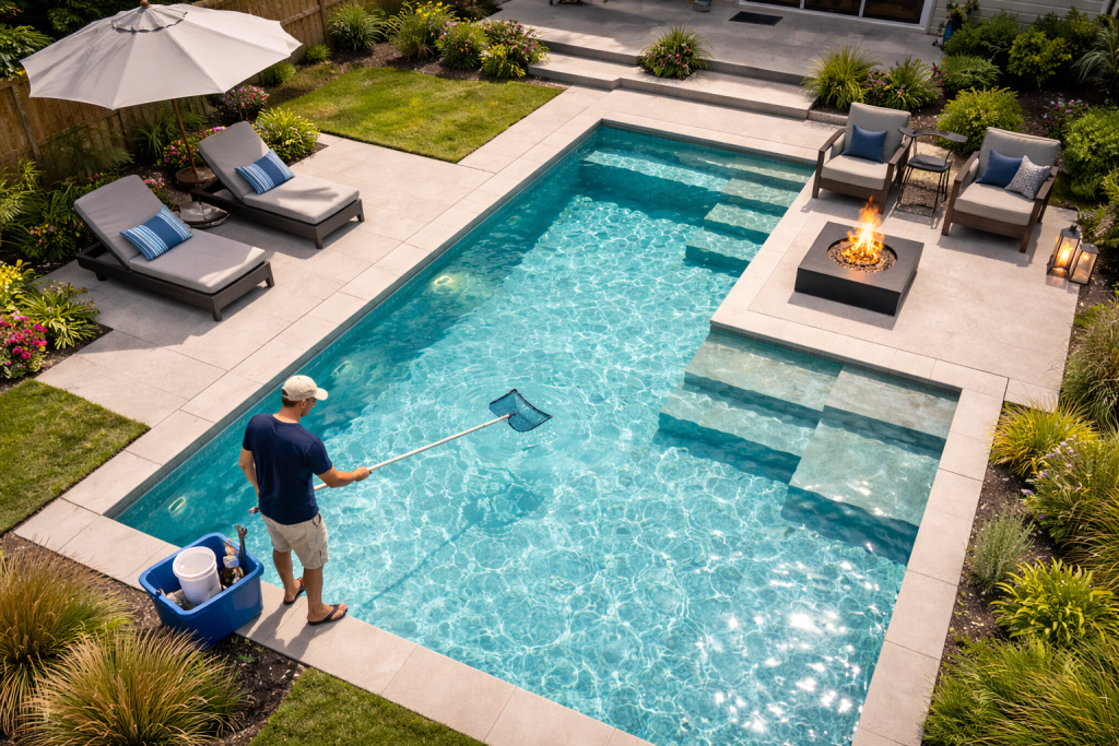 nettoyage d'une piscine