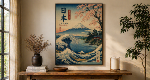 affiche d'estampe japonaise