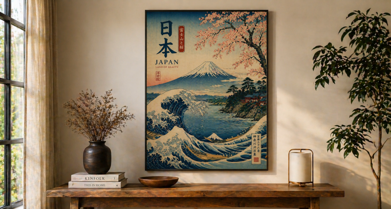 affiche d'estampe japonaise