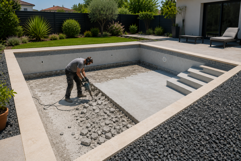 réduire la profondeur d'une piscine