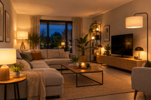 lampes dans un salon